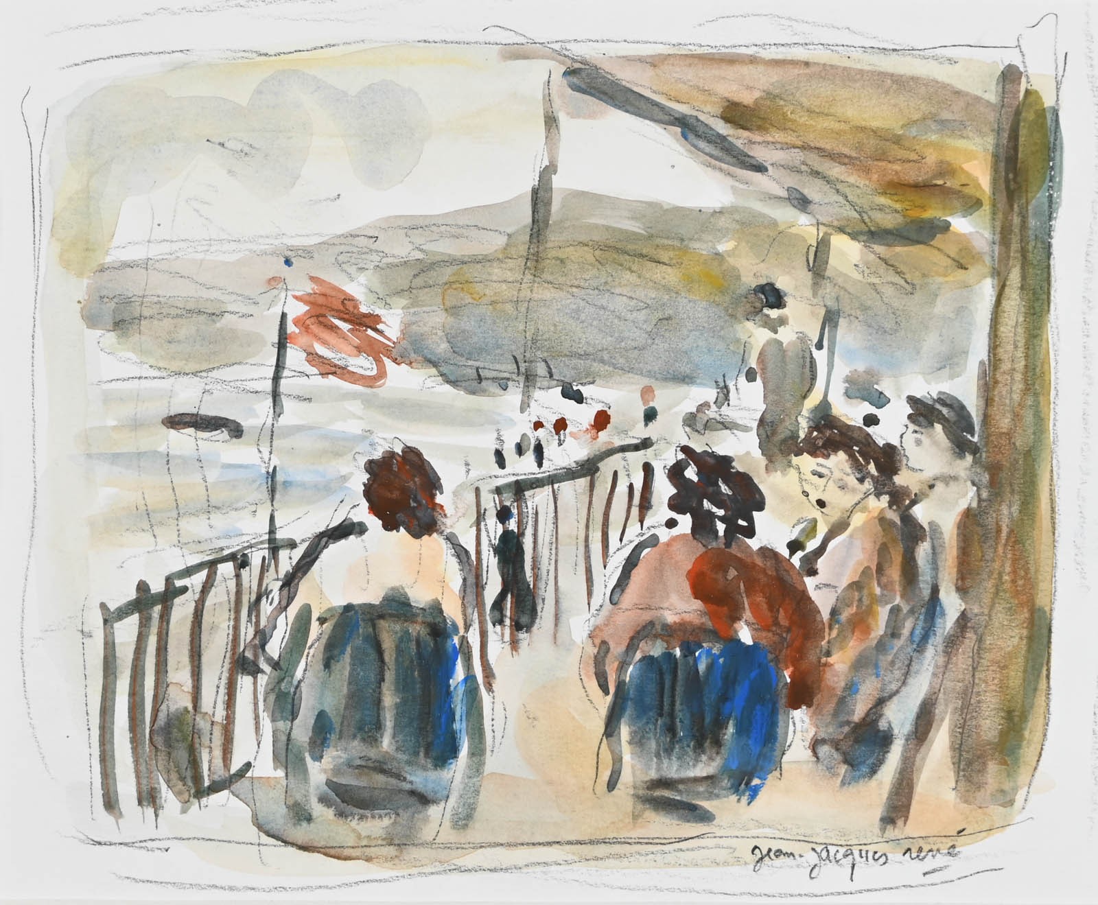 Jean-Jacques René, Rouen, Terrasse sur la Seine Jean-Jacques René, Rouen, Terrasse sur la Seine