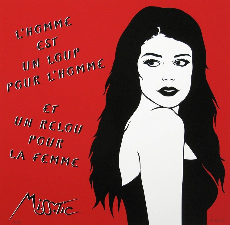 Miss.Tic, L'homme est un loup pour l'homme, Édition sur Papier fine art