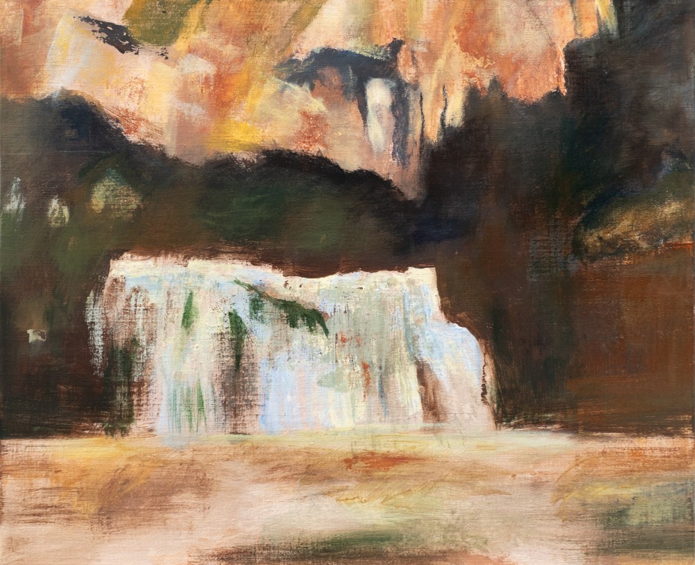 Anne-Marie Renno, La source de la Loue - Grotte et cascade - série Paysage de montagne Anne-Marie Renno, La source de la Loue - Grotte et cascade - série Paysage de montagne