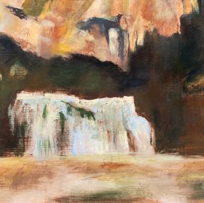 Gemälde, La source de la Loue - Grotte et cascade - série Paysage de montagne, Anne-Marie Renno