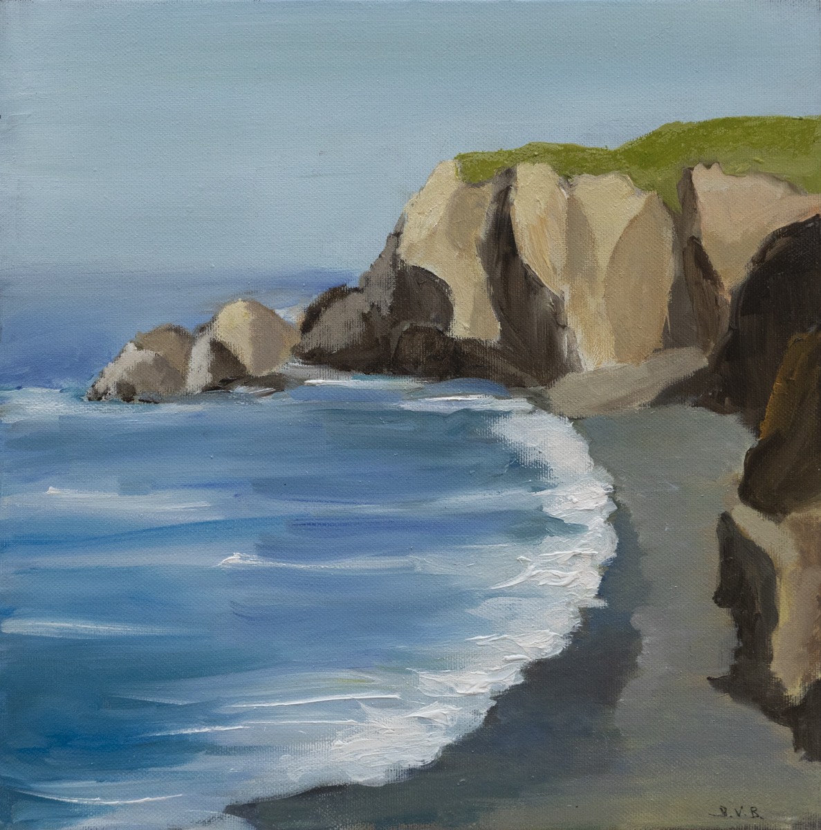 Danièle Badet, Le tumulte de la mer et falaises - série Paysage du Pays de Galles Danièle Badet, Le tumulte de la mer et falaises - série Paysage du Pays de Galles