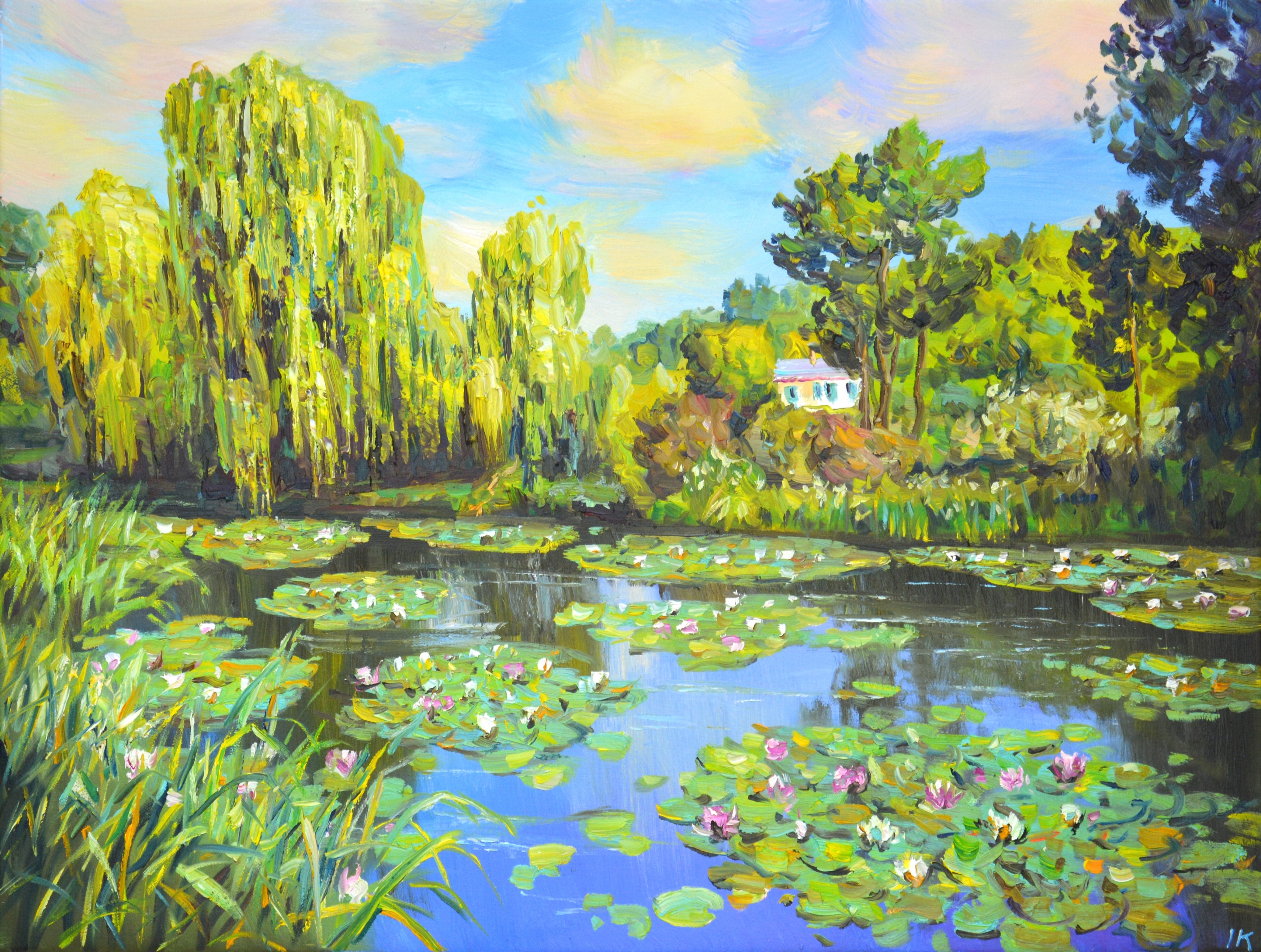 Iryna Kastsova, Pond. Water lilies. Iryna Kastsova, Pond. Water lilies.