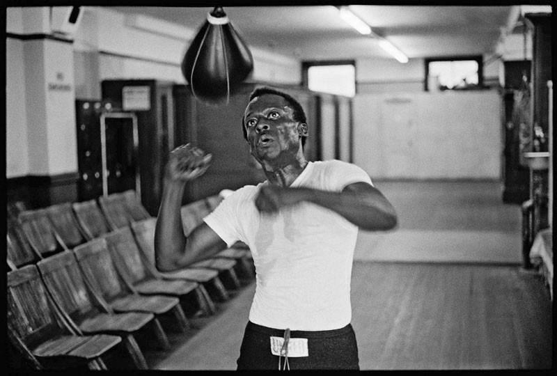 Glen Craig, Miles Davis Works Out with a Speed Bag at Gleason's Gym, NYC, 1970 (I) Glen Craig, Miles Davis Works Out with a Speed Bag at Gleason's Gym, NYC, 1970 (I)