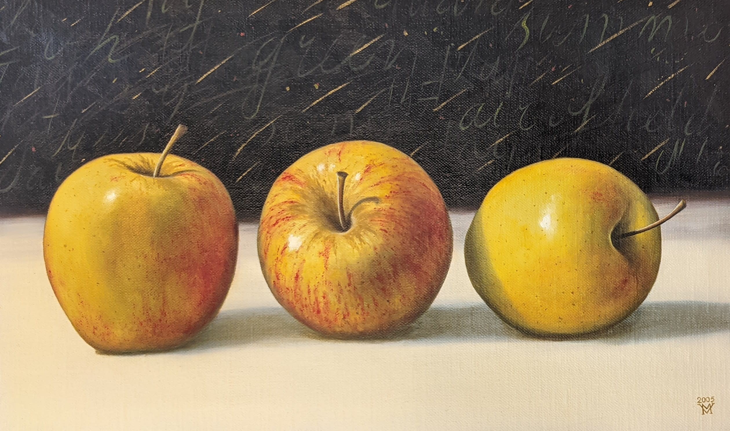 Miljan Vasiljevic, Three Red-Yellow Apples Miljan Vasiljevic, Three Red-Yellow Apples