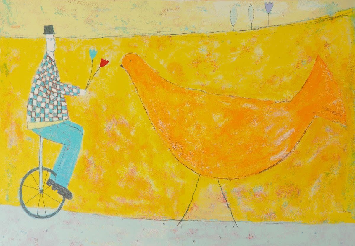 Annora Spence, Unicycle and Bird Annora Spence, Unicycle and Bird