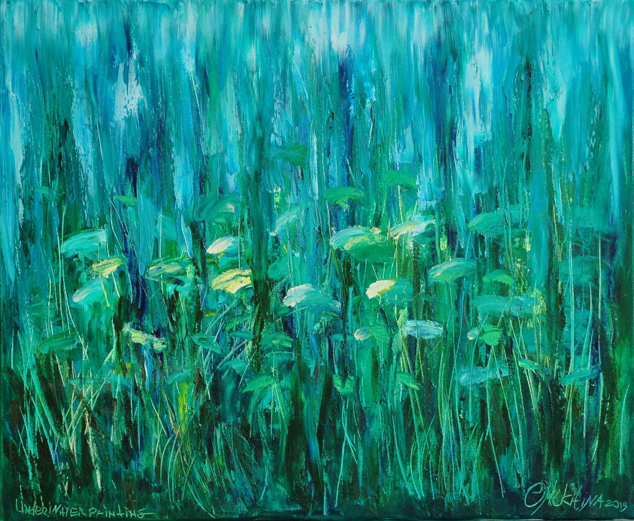 Olga Nikitina, Underwater painting Marathon was made underwater at the depth 6.2 meters Olga Nikitina, Underwater painting Marathon was made underwater at the depth 6.2 meters