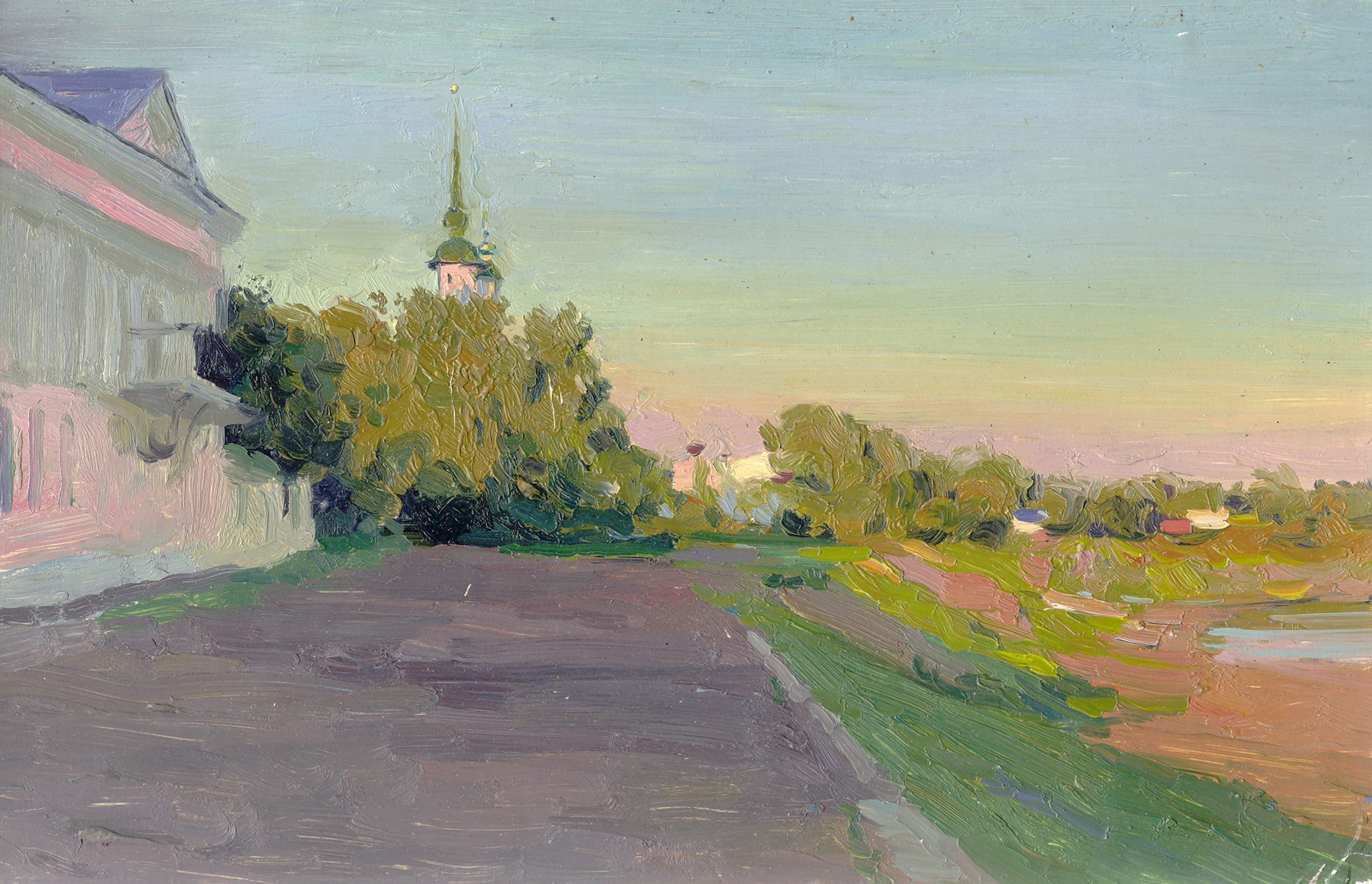 Simon Kozhin, Veliky Ustyug. Evening. Embankment Simon Kozhin, Veliky Ustyug. Evening. Embankment