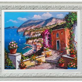 Gemälde, View of the gulf - Sorrento painting & frame, Gio Sannino