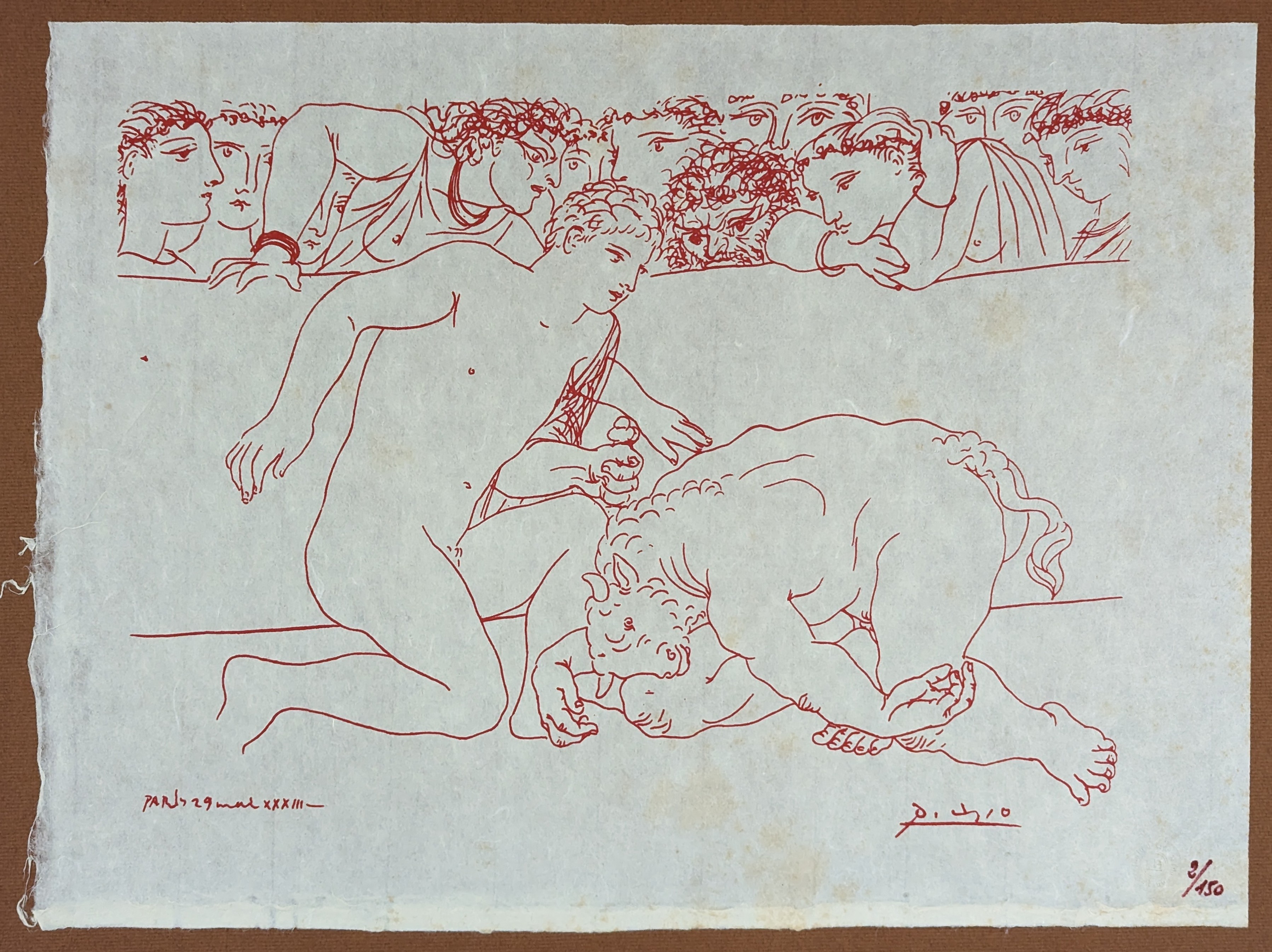 Pablo Picasso, Minotaure dans l'arène (d'après) Pablo Picasso, Minotaure dans l'arène (d'après)