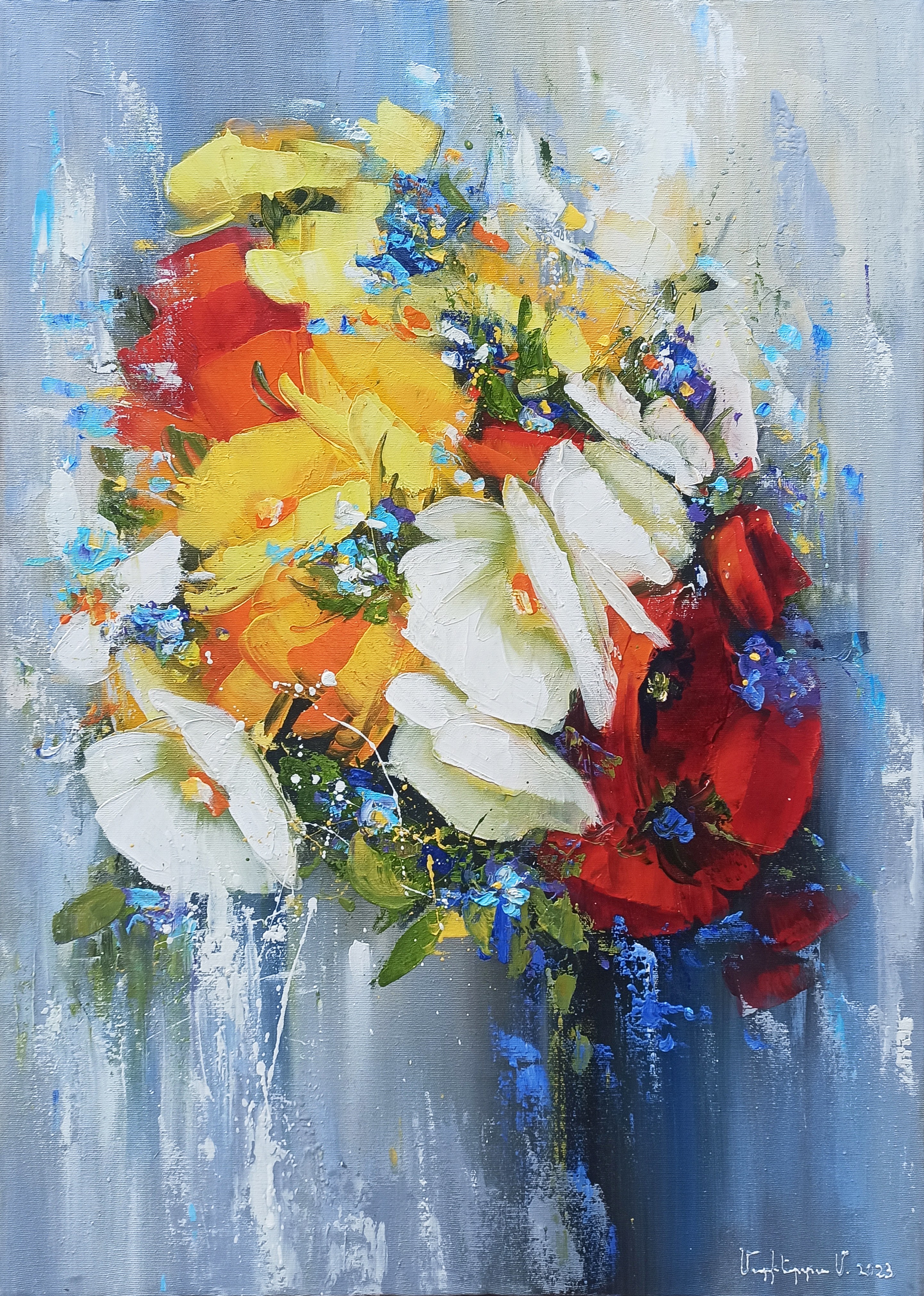 Marieta Martirosyan, Field flowers in vase Marieta Martirosyan, Field flowers in vase