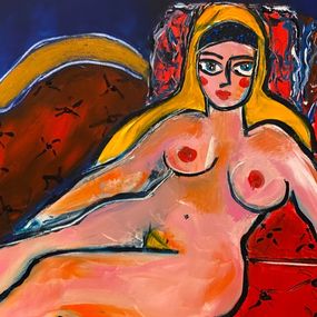 Peinture, Le Canapé Rouge, Aimée De Courtozé