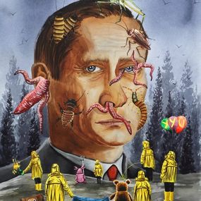 Painting, Stop Putin's cockroaches, Eugene Gorbachenko