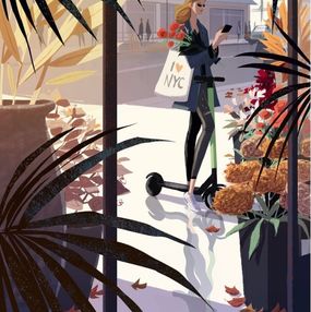 Print, A Trottinette, Matthieu Forichon