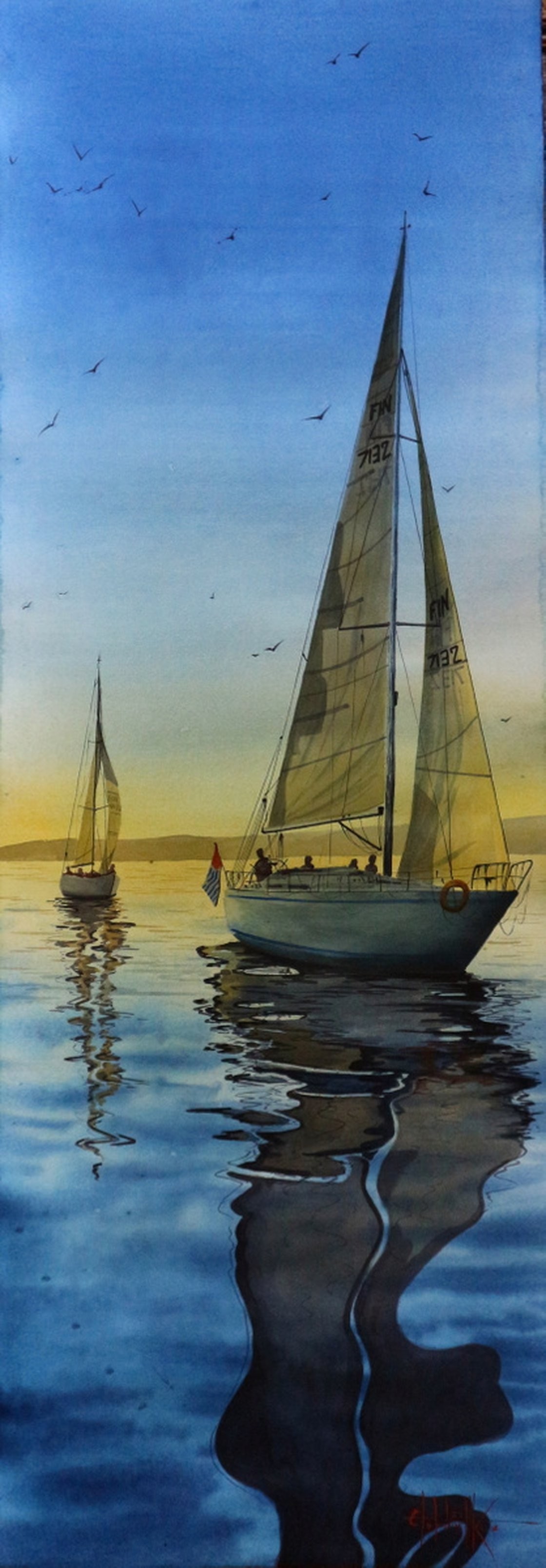 Eugene Gorbachenko, Yachts on sea Eugene Gorbachenko, Yachts on sea