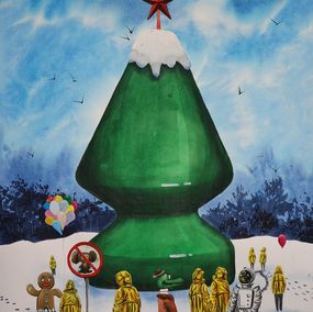 Painting, Christmas tree, Eugene Gorbachenko