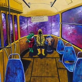 Gemälde, Peaceful tram, Eugene Gorbachenko