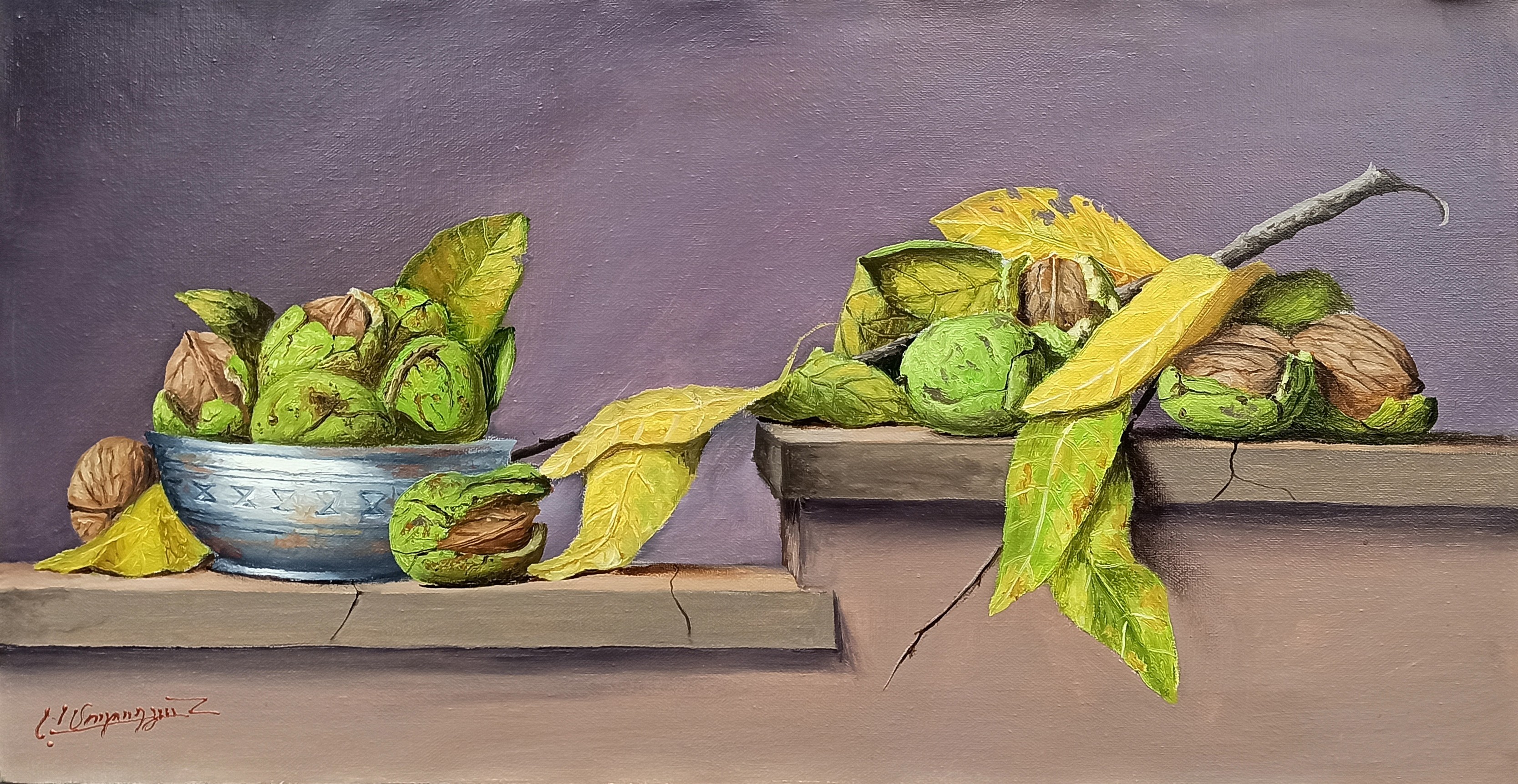 Arayik Murdaynan, Still life - Fresh walnuts Arayik Murdaynan, Still life - Fresh walnuts