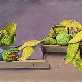 Peinture, Still life - Fresh walnuts, Arayik Murdaynan