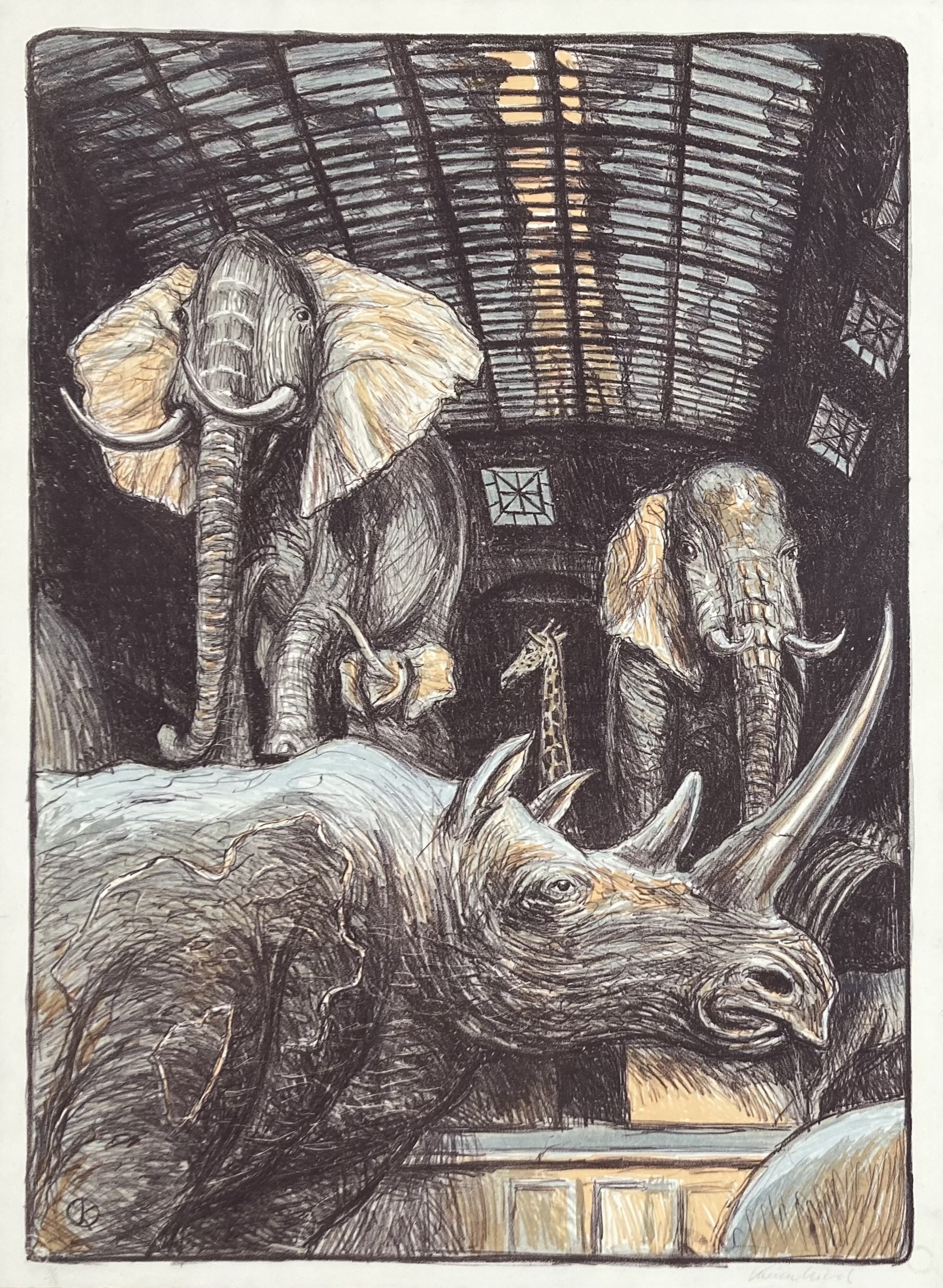 Jürg Kreienbühl, Rhinocéros et éléphants Jürg Kreienbühl, Rhinocéros et éléphants
