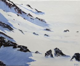 Peinture, Neige poudreuse, Odile Pinto-Corbin