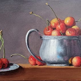 Painting, Still life - cherries, Arayik Murdaynan