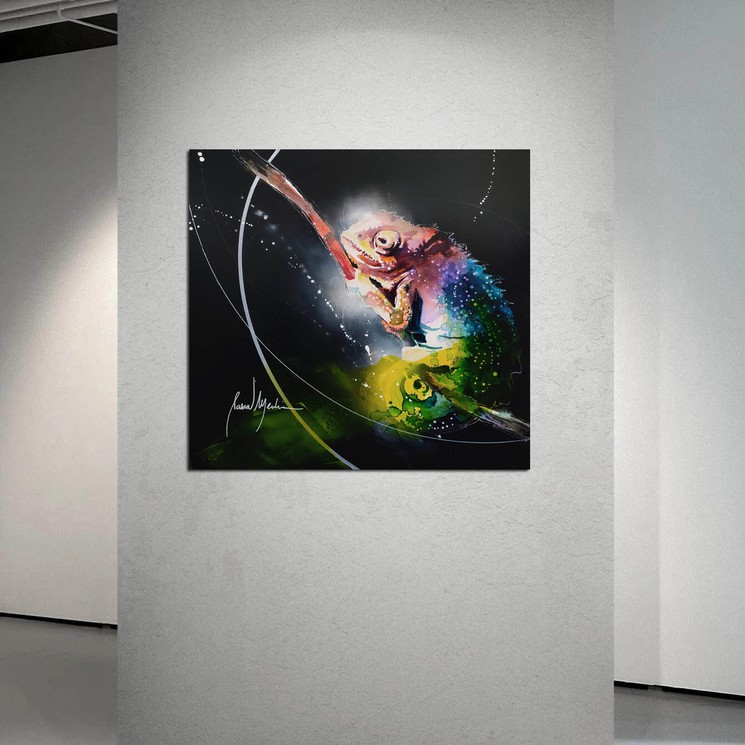 Pascal Merlin, Cameleon, Painting on canvas