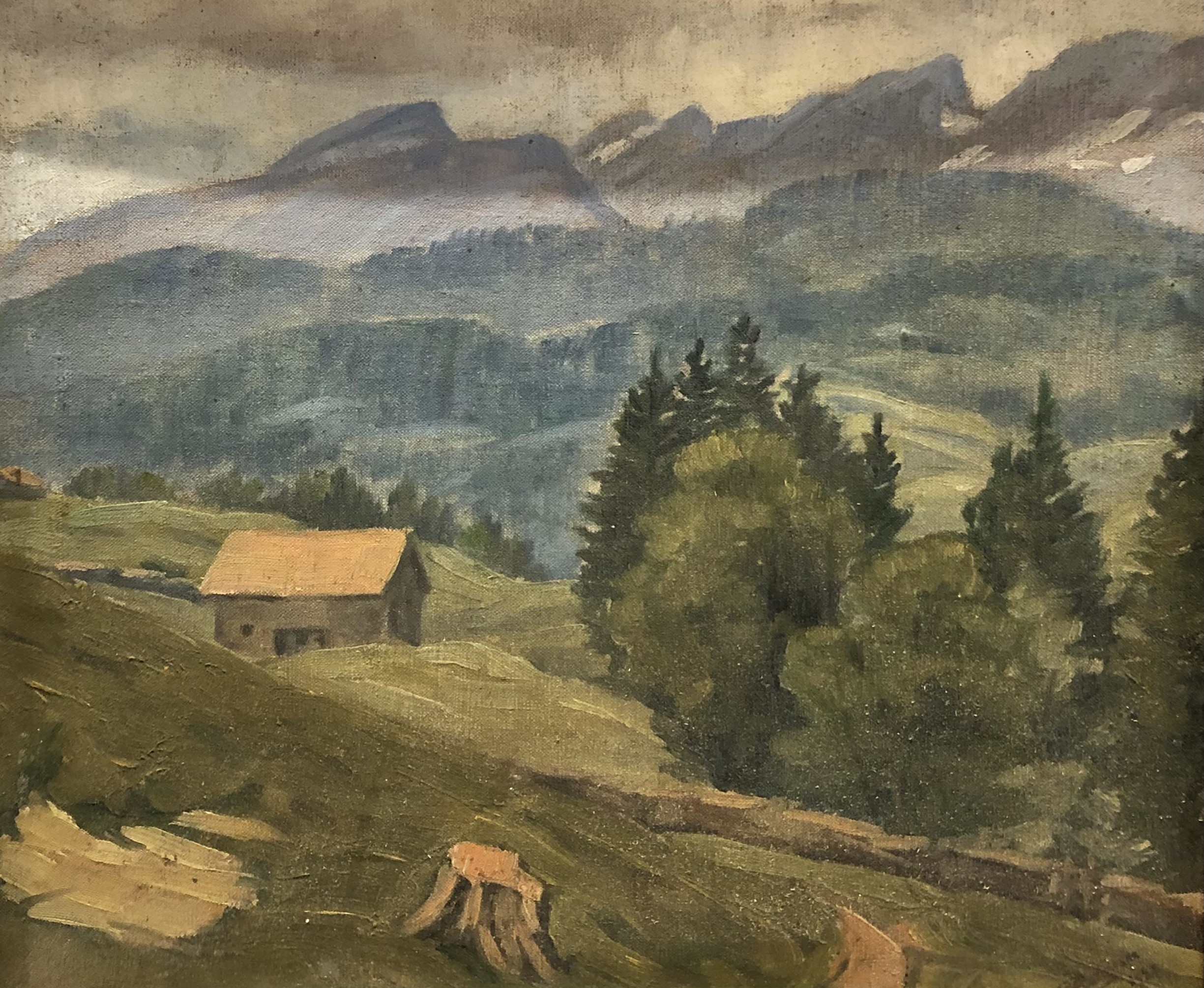 Edoardo De Grada, Paysage des Alpes Suisse Edoardo De Grada, Paysage des Alpes Suisse