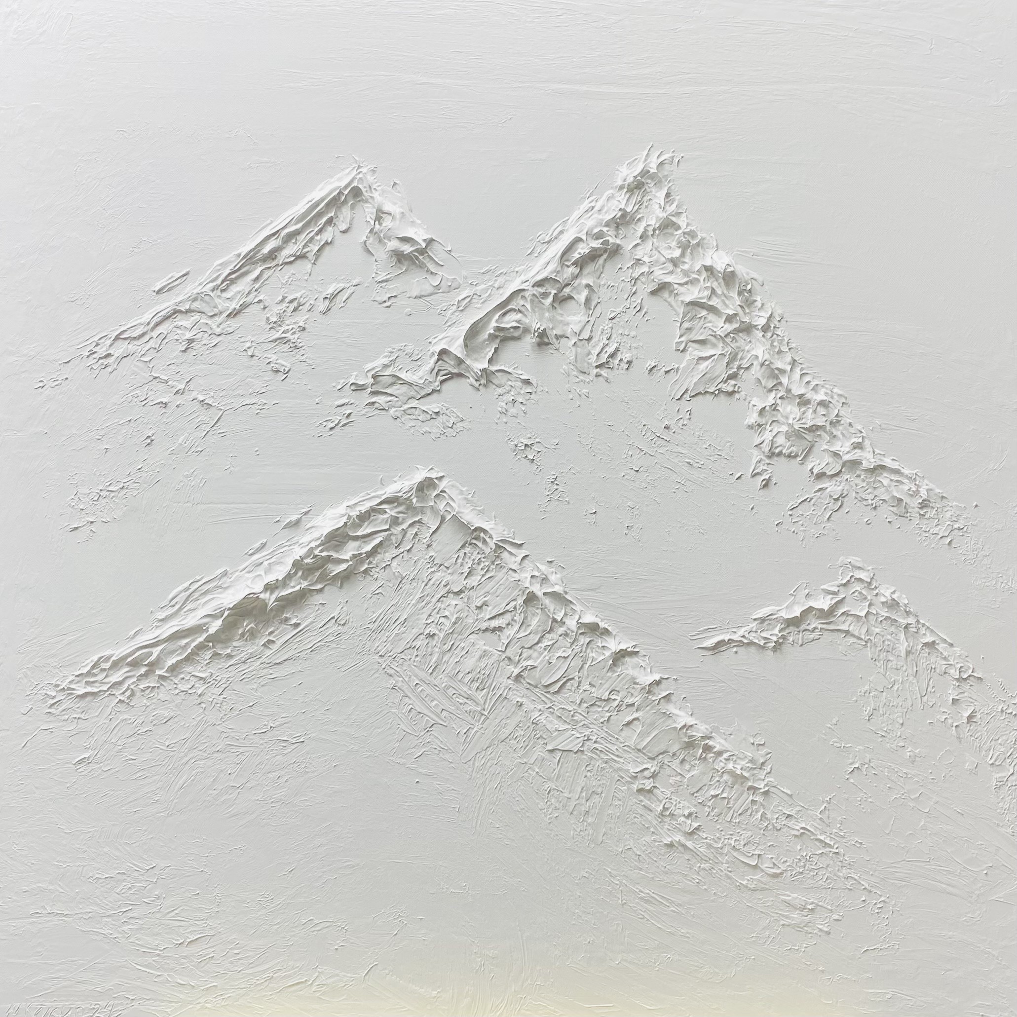 Nataliia Krykun, White mountains Alps - 3d, plaster, textured Nataliia Krykun, White mountains Alps - 3d, plaster, textured