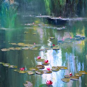 Painting, Spring pond, Elena Lukina