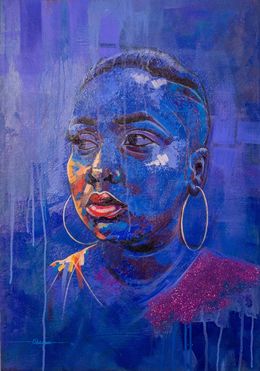 Peinture, The Gaze III (Purple), Godspower Odogwu