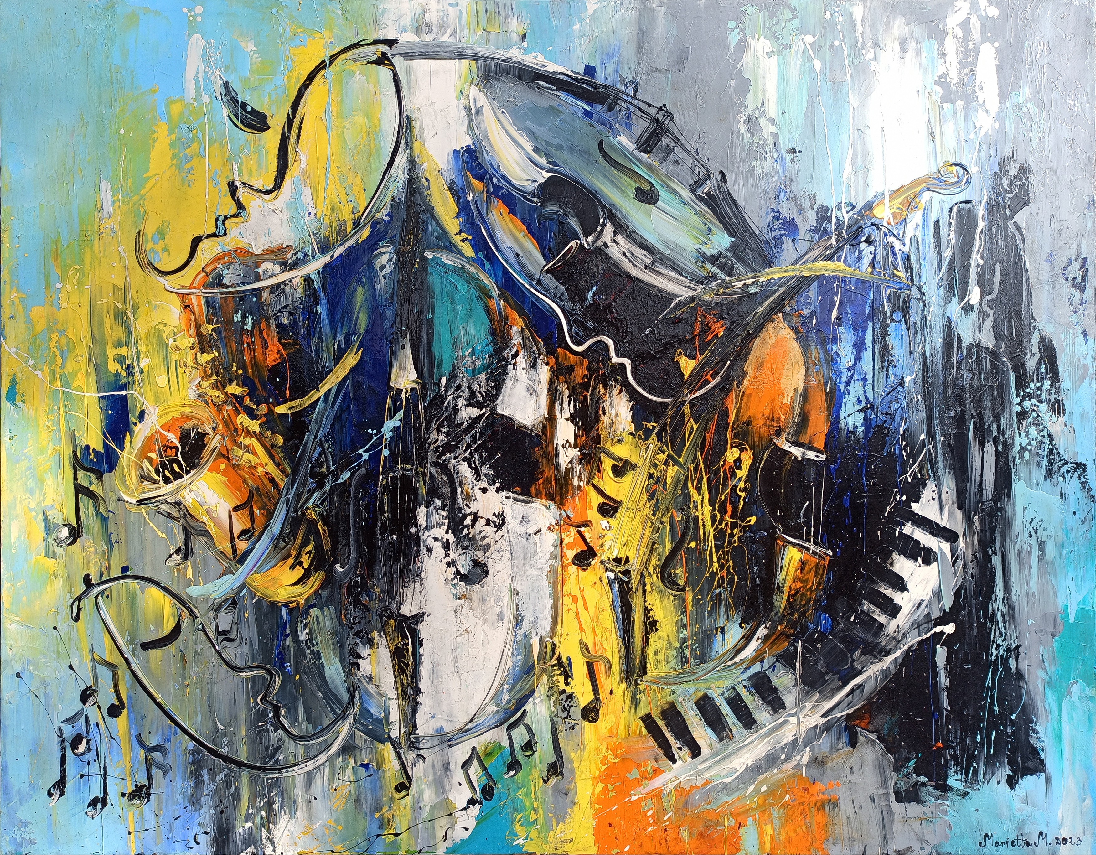 Marieta Martirosyan, Abstract jazz instruments Marieta Martirosyan, Abstract jazz instruments