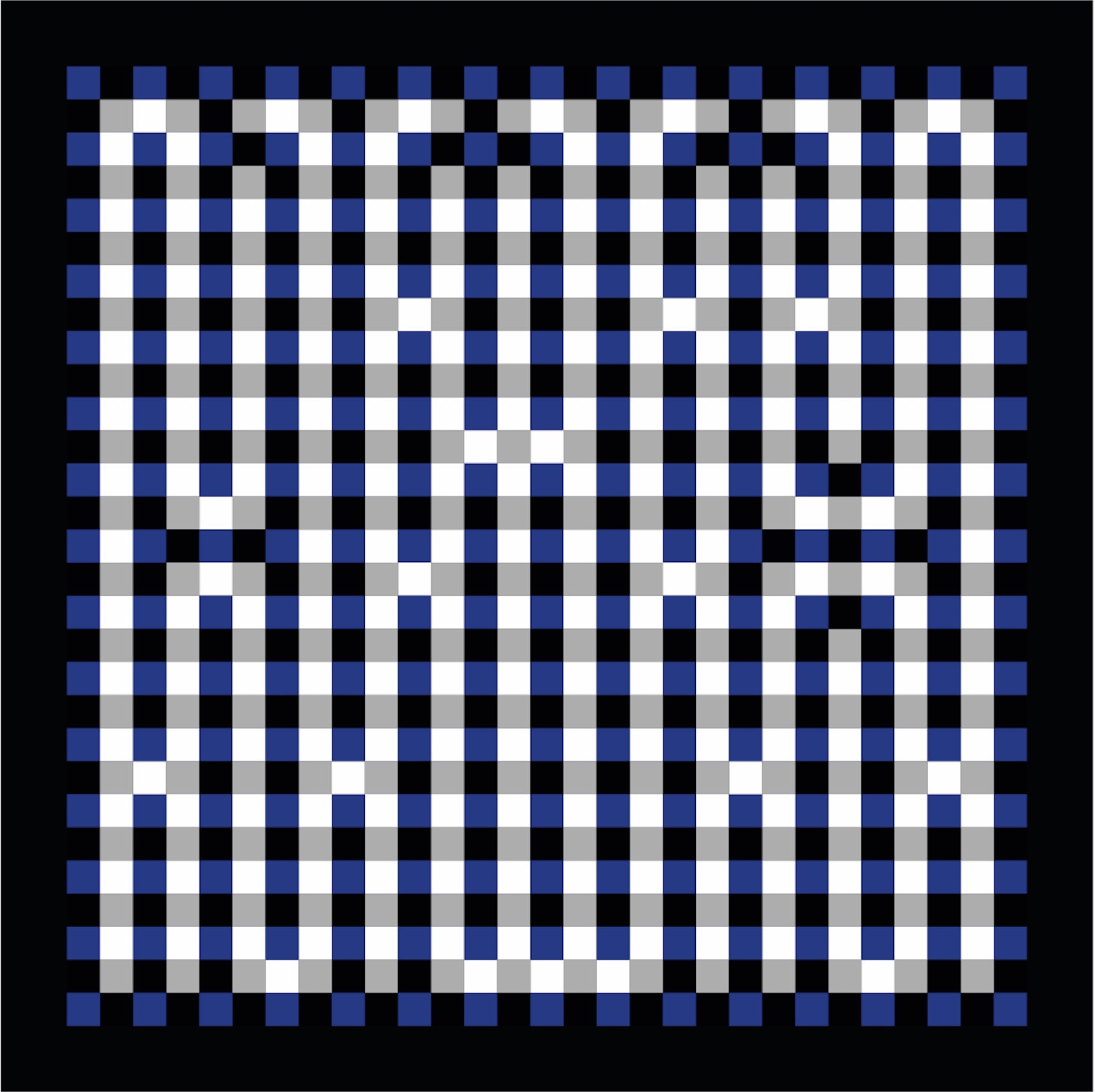 L'Atlas, Print new squares - Blue L'Atlas, Print new squares - Blue