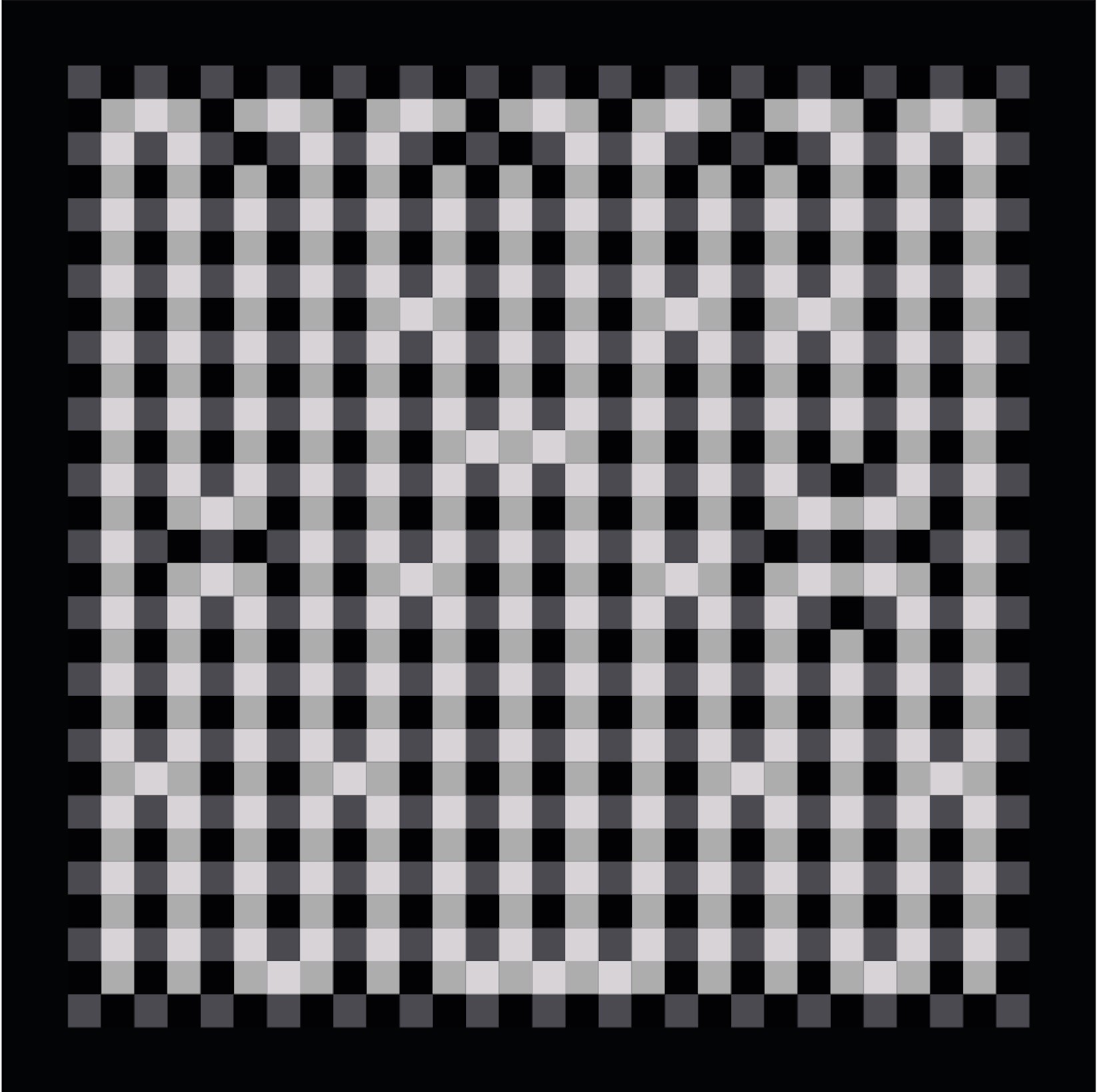 L'Atlas, Print new squares - Black L'Atlas, Print new squares - Black