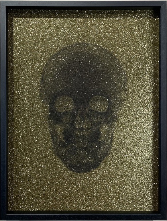 Nick Veasey, Crystal Skull (Black on Gold) Nick Veasey, Crystal Skull (Black on Gold)