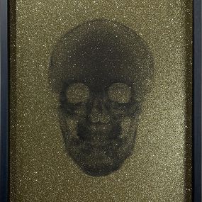 Photographie, Crystal Skull (Black on Gold), Nick Veasey