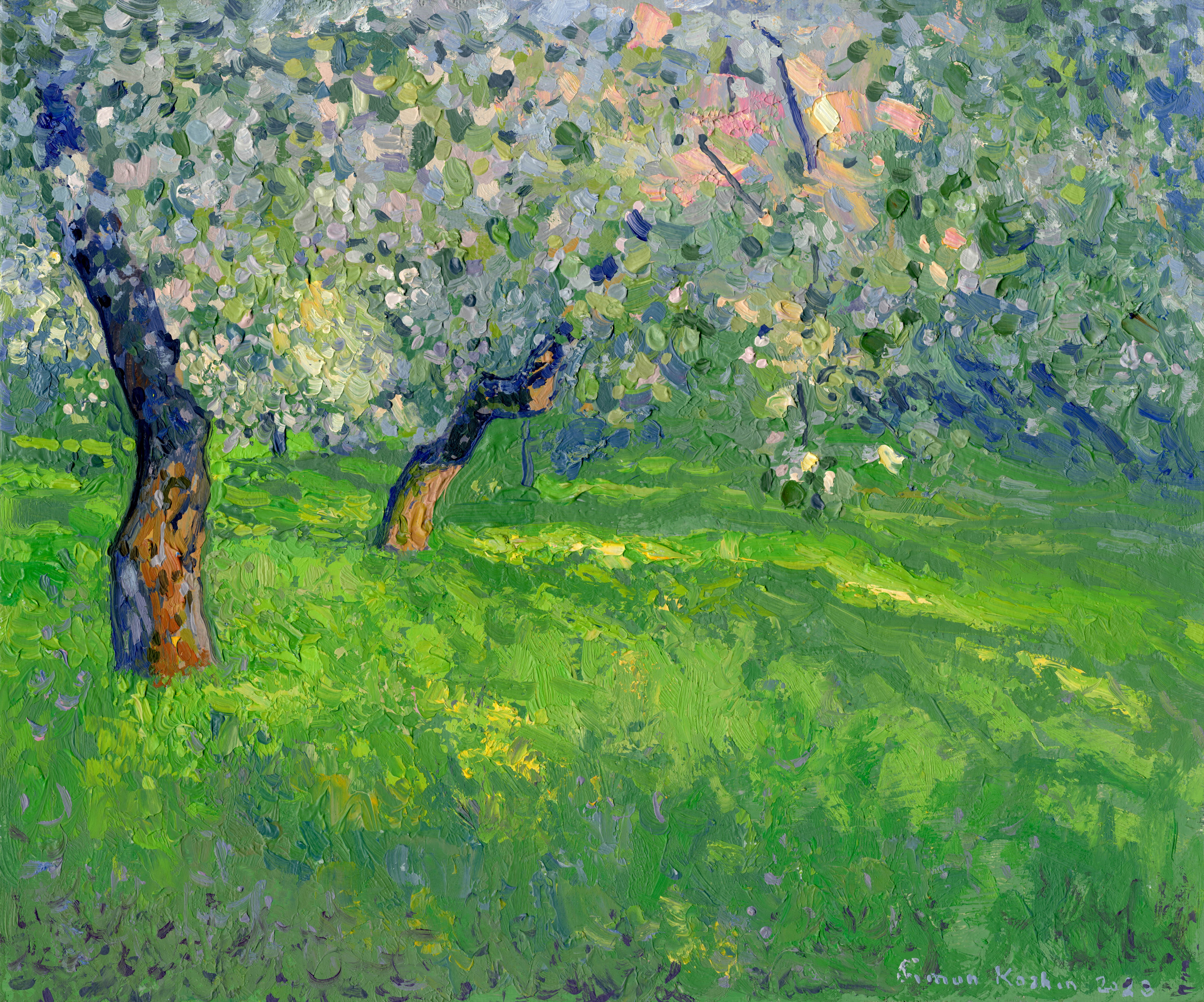 Simon Kozhin, The last rays. Apple trees in bloom Simon Kozhin, The last rays. Apple trees in bloom