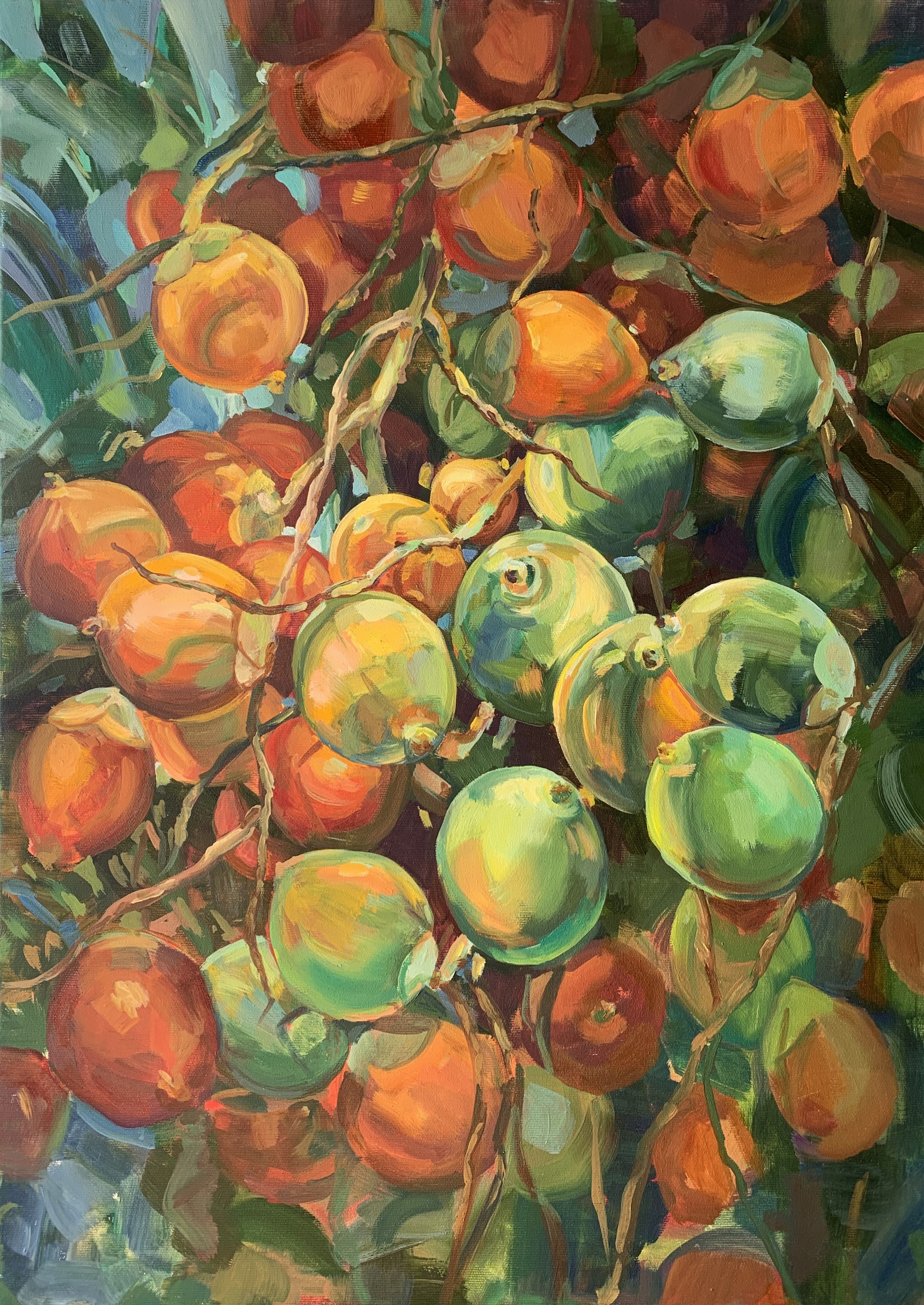Momalyu Liubov Kriuchkova, Coconut splendor. Colourful Tropical Nature. Coconut peach. Momalyu Liubov Kriuchkova, Coconut splendor. Colourful Tropical Nature. Coconut peach.