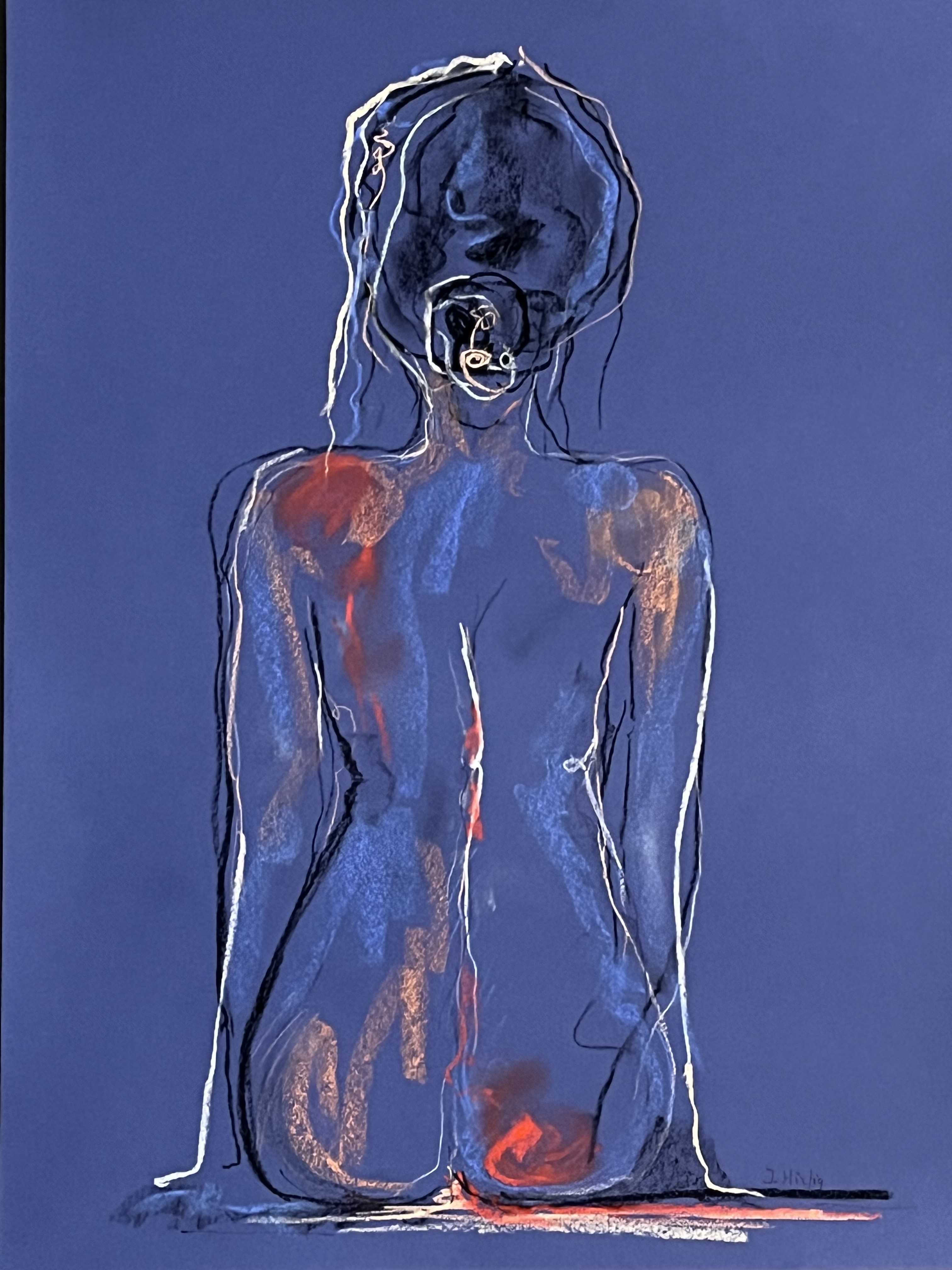 Isabelle Hirtzig, Blue background Isabelle Hirtzig, Blue background