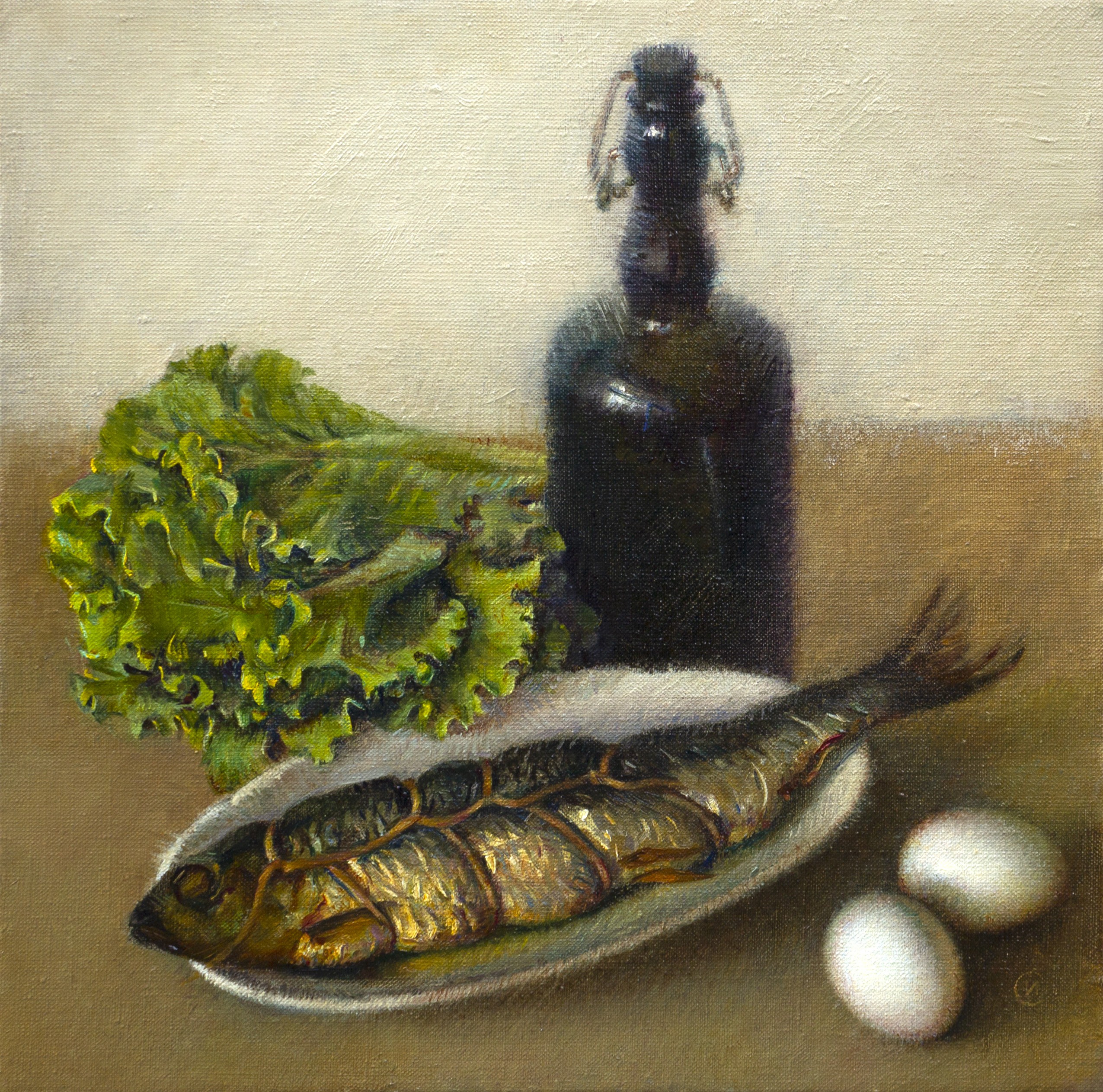 Igor Sventitski, Still life with smoked fish Igor Sventitski, Still life with smoked fish