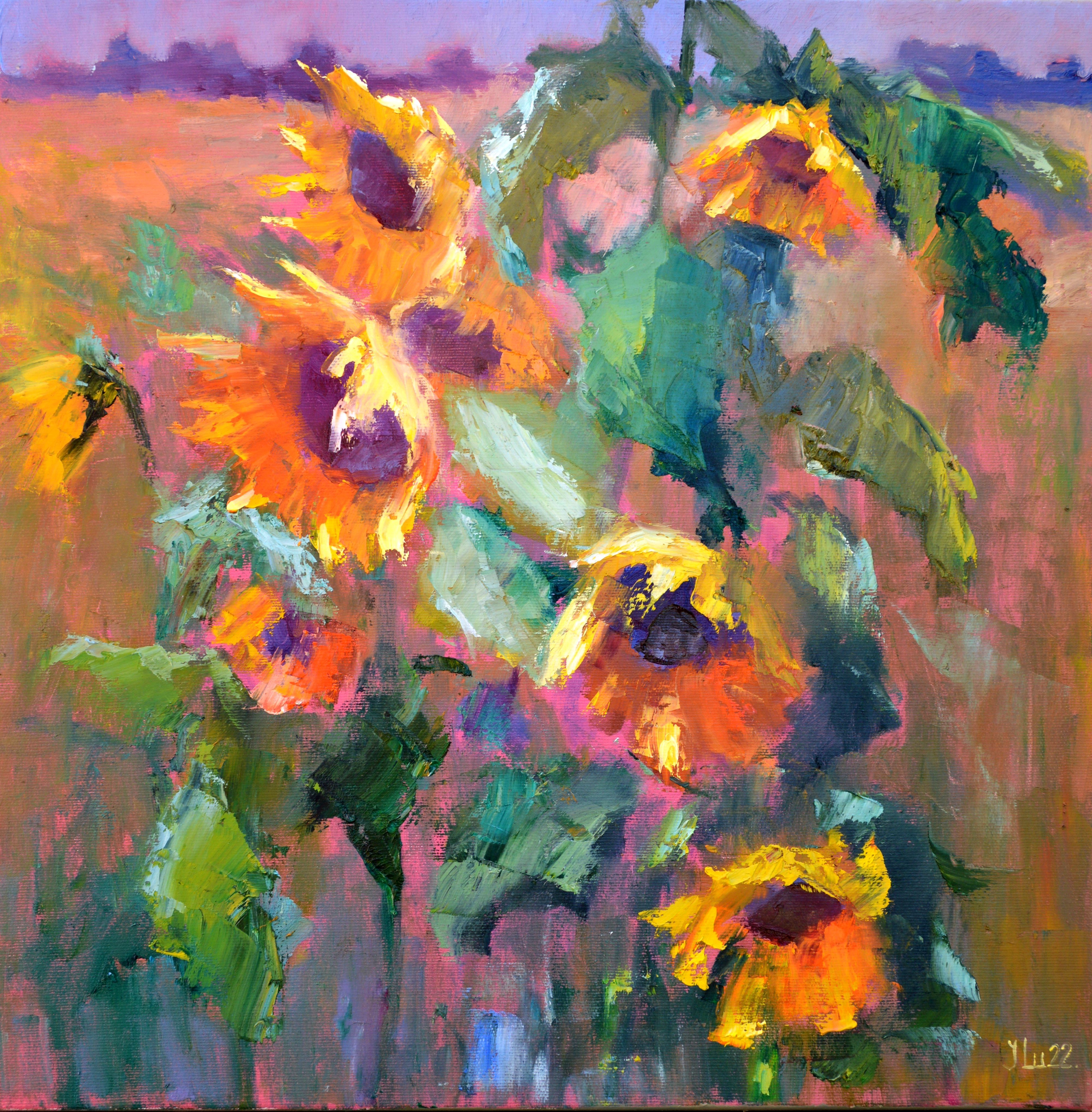 Elena Lukina, Expression with sunflowers Elena Lukina, Expression with sunflowers