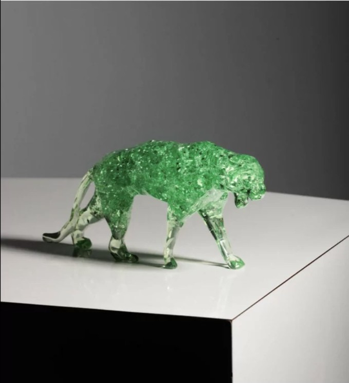 ▷ Panther Bubble (Green Edition) by Richard Orlinski, 2024