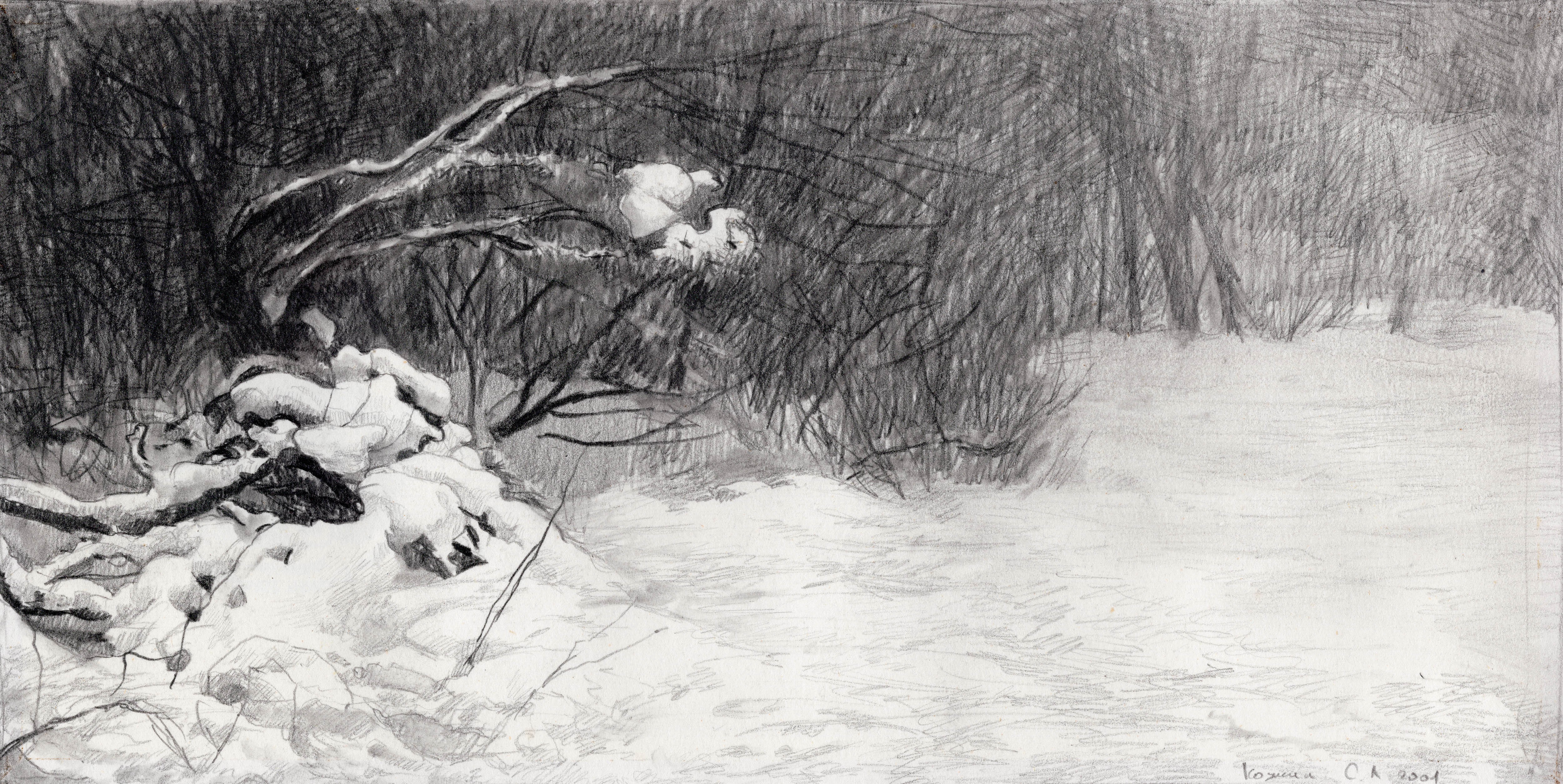 Simon Kozhin, Snow-covered Branches Simon Kozhin, Snow-covered Branches