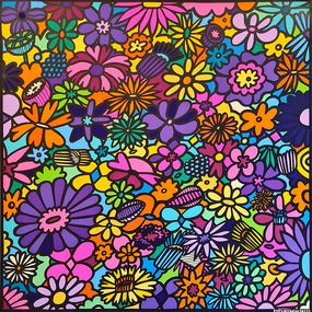 Pintura, Floral Explosion, Kev Munday