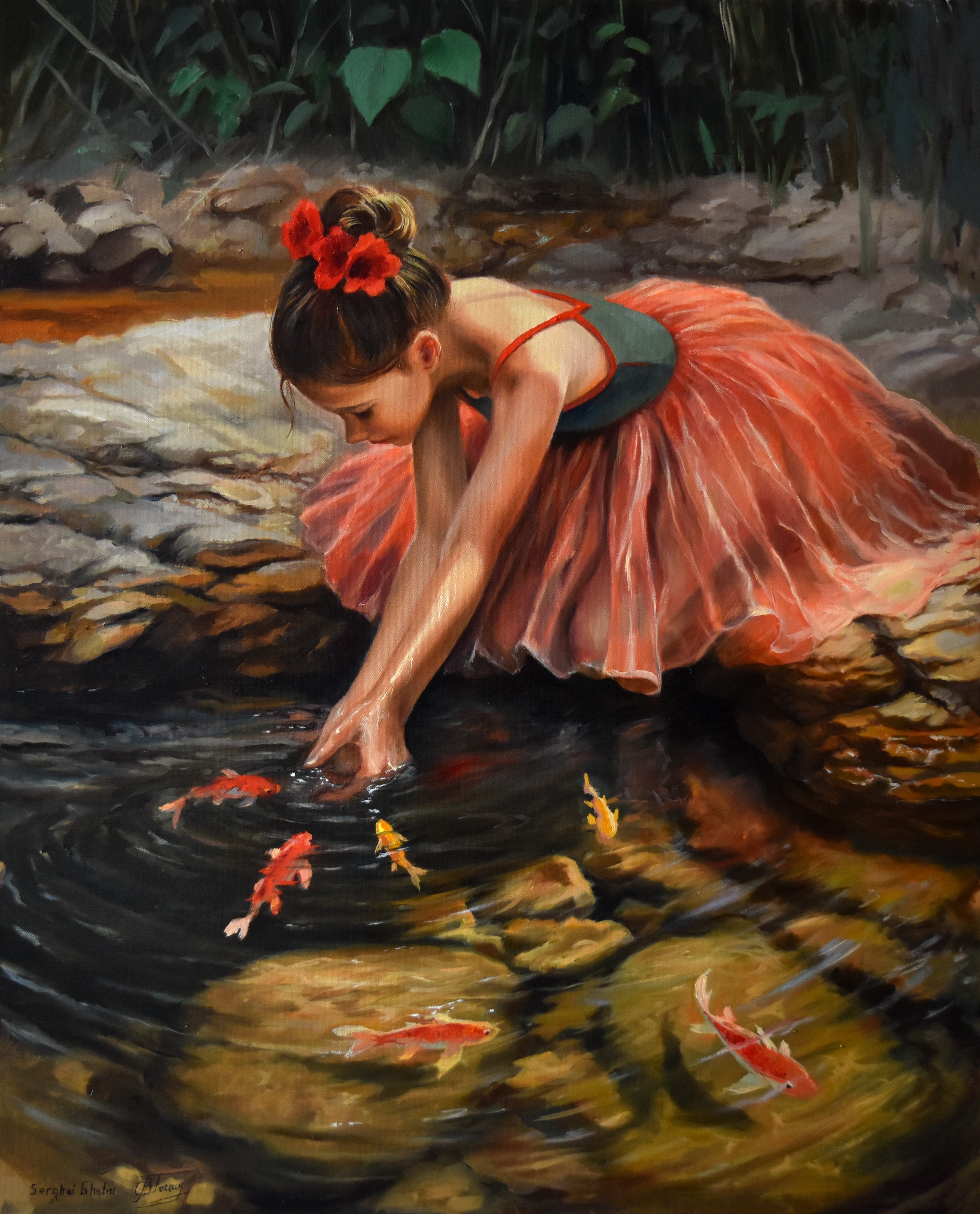 Serghei Ghetiu, At the forest river Serghei Ghetiu, At the forest river