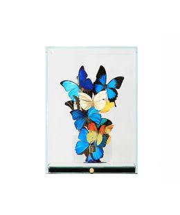 18x Papillons décoratifs 3D - Multicolore