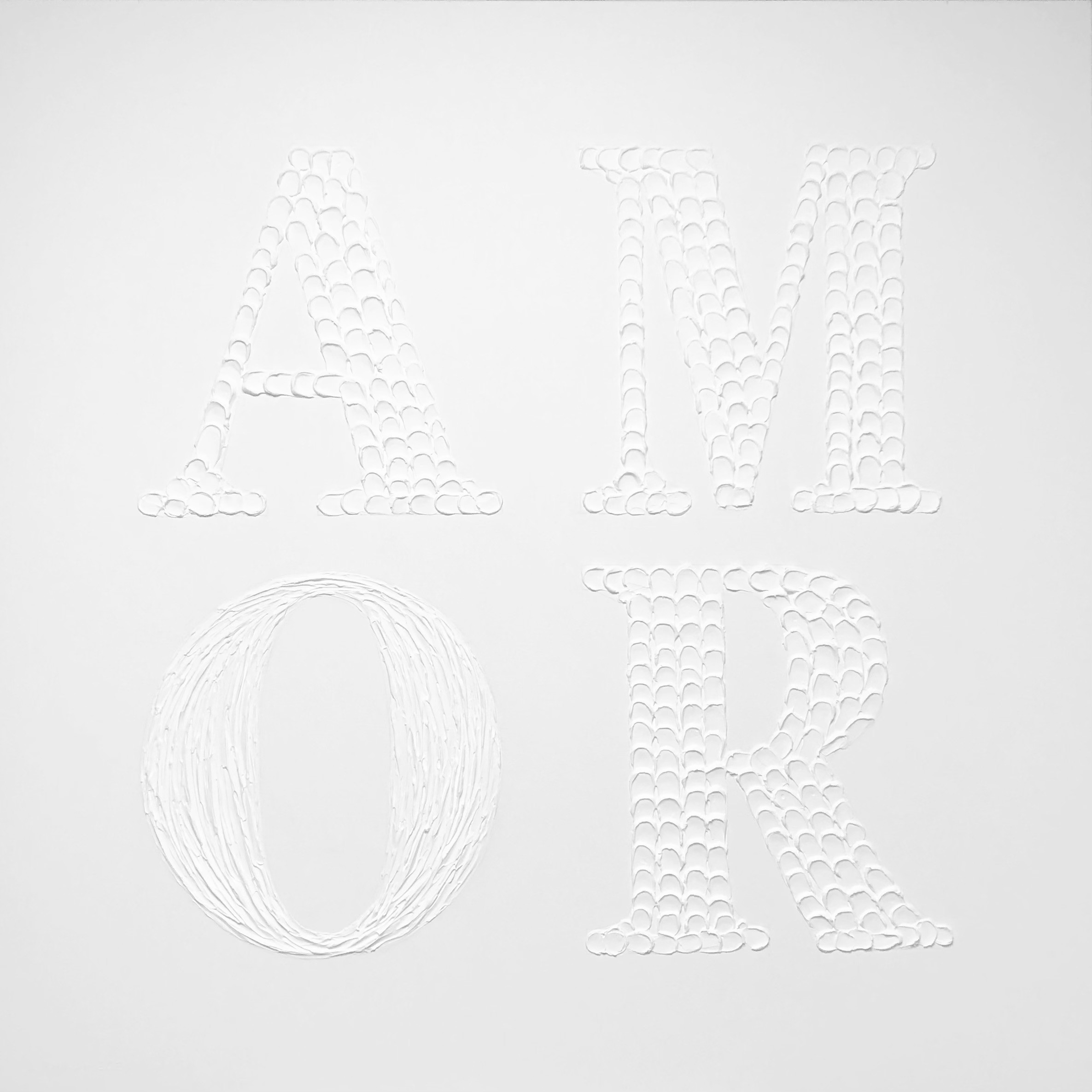 Nataliia Krykun, Amor in white - Love, Amour, Amore, Liebe 3D plaster Nataliia Krykun, Amor in white - Love, Amour, Amore, Liebe 3D plaster