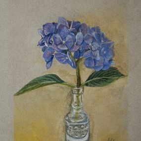 Gemälde, Blue hydrangea, Annabell Mozer