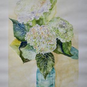 Peinture, Annabelle-hydrangeas, Annabell Mozer