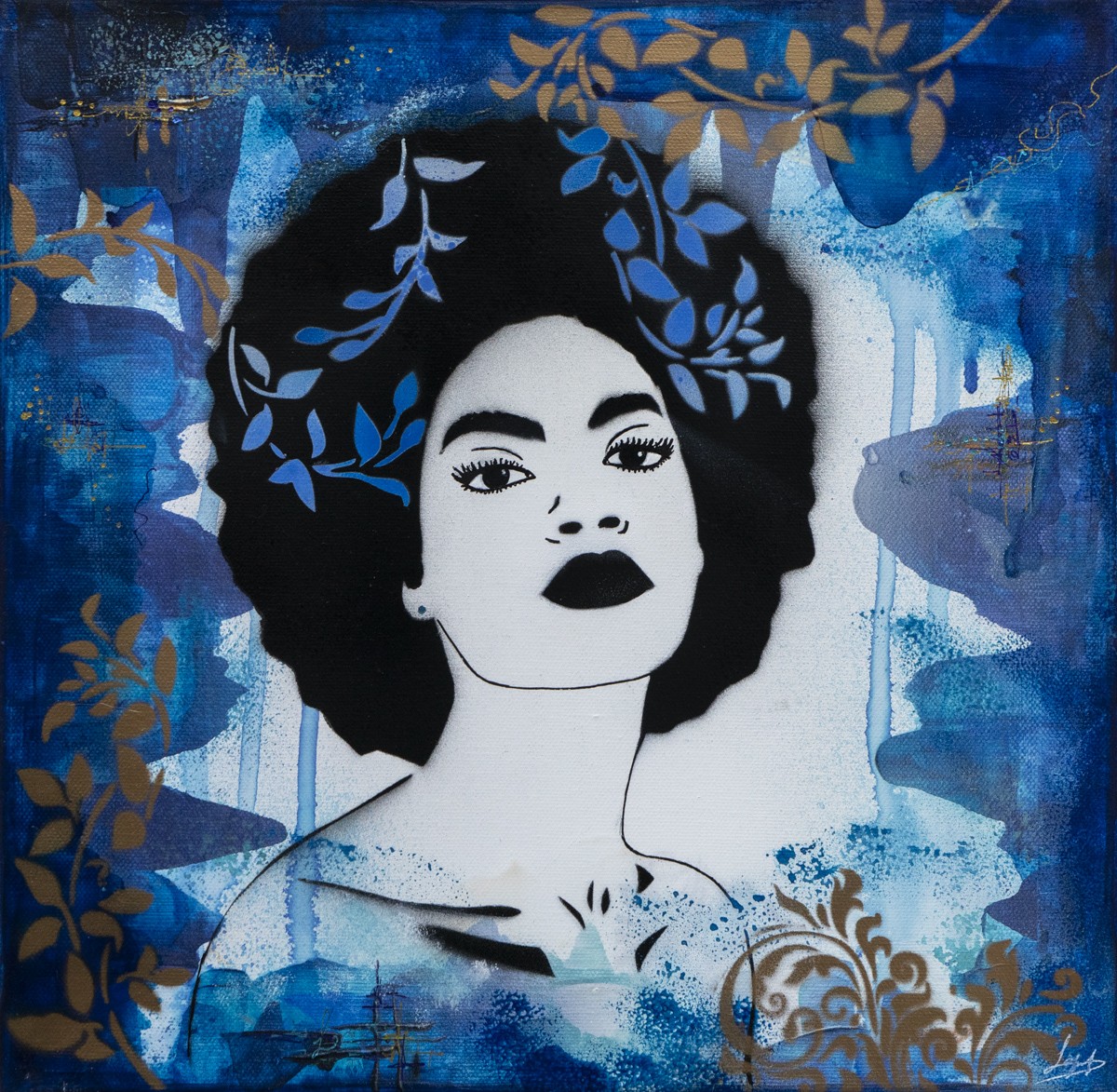 Glad_is_murmuring, Afro blue - Série Street-art Glad_is_murmuring, Afro blue - Série Street-art