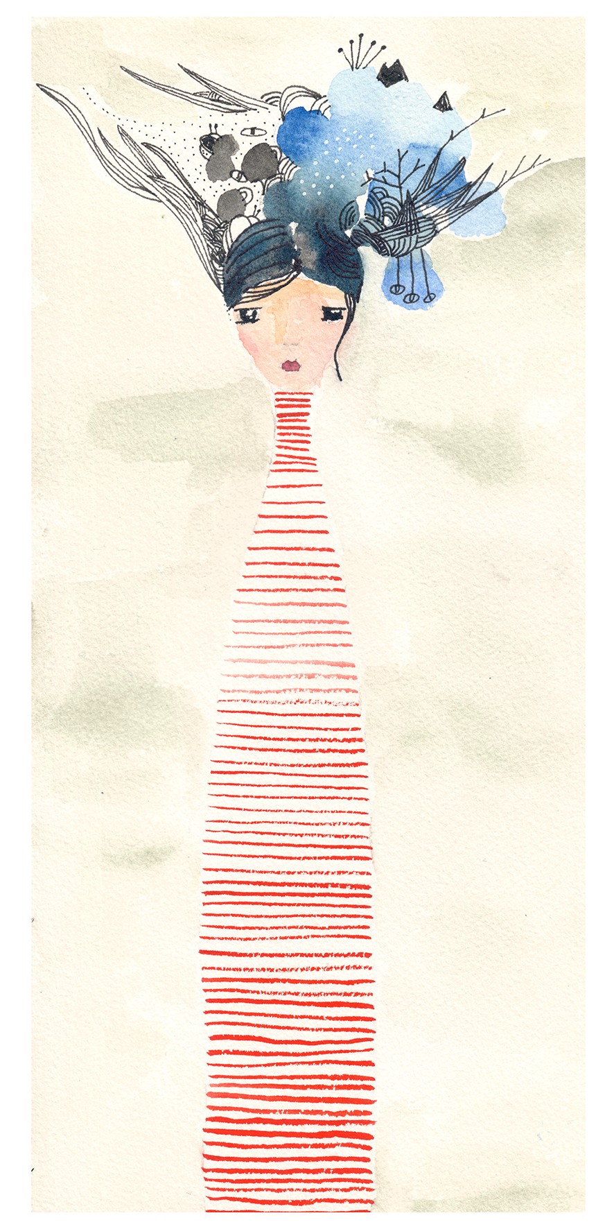 Gris De Garance, Femme oiseau Gris De Garance, Femme oiseau